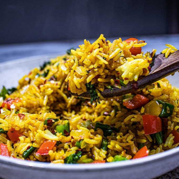 Arroz Basmati con Verduras y Cúrcuma Platos preparados online The