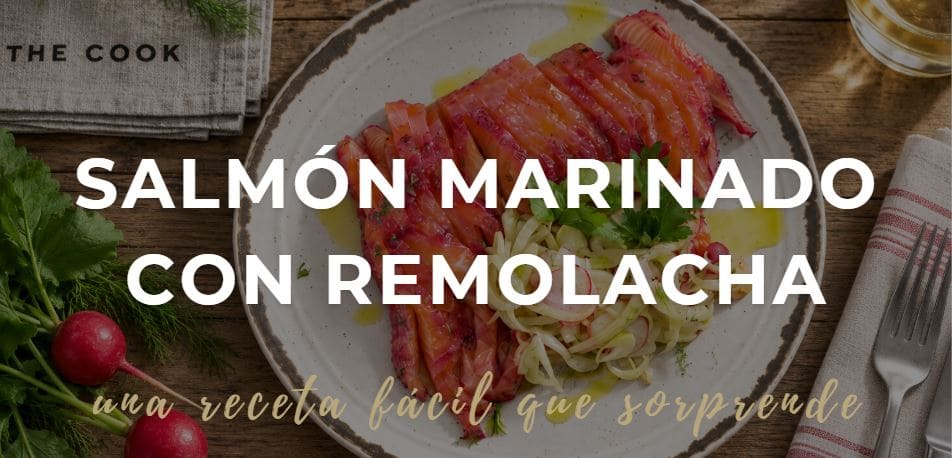 receta de salmón marinado con remolacha