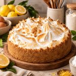 Tarta de limón, chocolate blanco y merengue